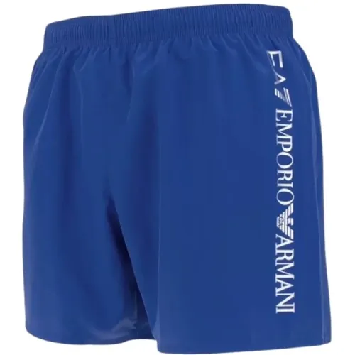 Herren Sportliche Polyester Shorts , Herren, Größe: 2XL - Emporio Armani EA7 - Modalova