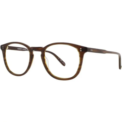 Matte Brandy Tortoise Eyewear Frames Kinney , unisex, Größe: 47 MM - Garrett Leight - Modalova