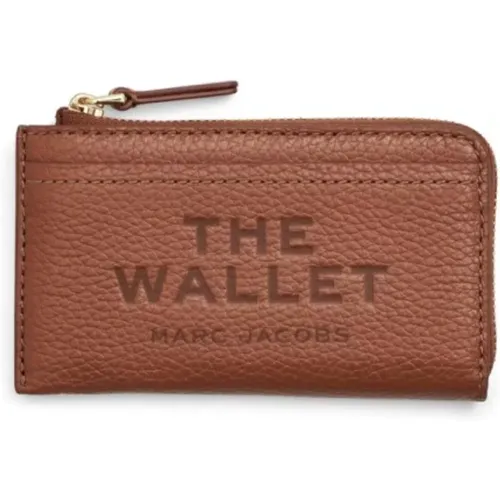 Wallets & Cardholders, female, , Size: ONE SIZE Beige Leather Wallet Accessories - Marc Jacobs - Modalova