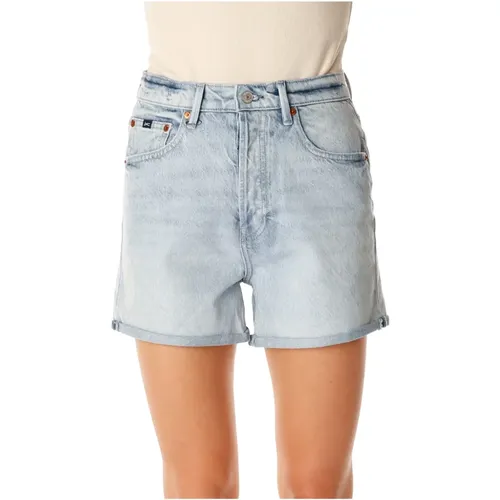 High-Waist Denim Shorts Five-Pocket-Stil , Damen, Größe: W25 - Denham - Modalova