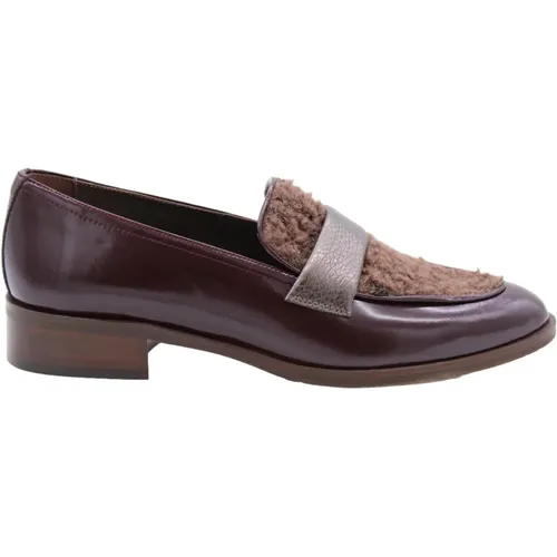 Classic Leather Moccasin Shoes , female, Sizes: 6 UK, 4 UK, 5 UK - Pertini - Modalova