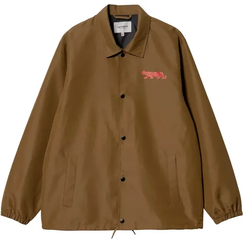Nylon Jacket in Fango Color , male, Sizes: L, M, XL - Carhartt WIP - Modalova