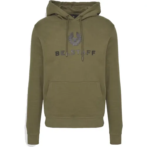 Hoodies, male, , Size: S Signature Sweatshirt Hoodie in True Olive-S - Belstaff - Modalova