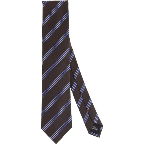 Ties, male, , Size: ONE SIZE Silk Regimental Tie - Ermenegildo Zegna - Modalova