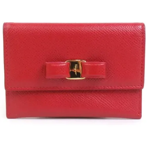 Pre-owned Wallets, female, , Size: ONE SIZE Pre-owned Leather wallets - Salvatore Ferragamo Pre-owned - Modalova