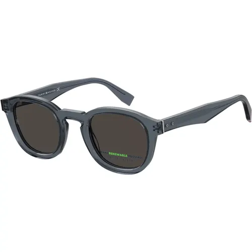 Blue/Grey Sunglasses TH 2031/S , male, Sizes: 49 MM - Tommy Hilfiger - Modalova
