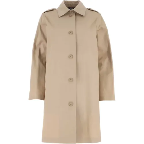 Cotton Justine overcoat , female, Sizes: M, S, 2XS, XS - A.p.c. - Modalova