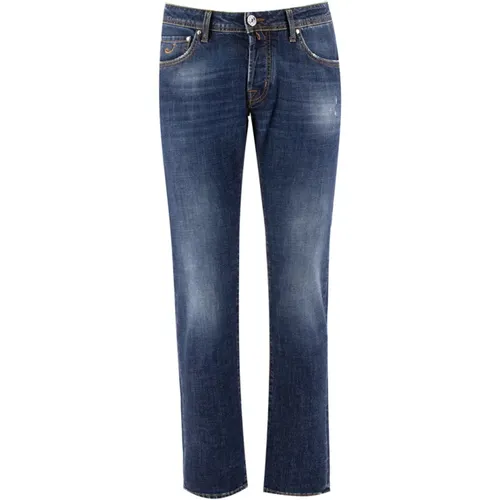 Slim-Fit Stretch Denim Jeans , male, Sizes: W33, W40, W37 - Jacob Cohën - Modalova