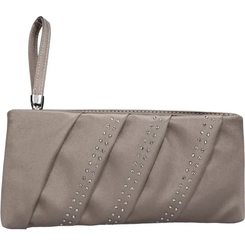 Clutches, female, , Size: ONE SIZE Satin Womens Clutch Bag - Made in Italia - Modalova