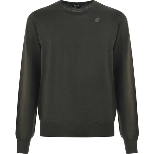 Sebastien Merino Regular Wollpullover - Grün , Herren, Größe: 3XL - K-way - Modalova