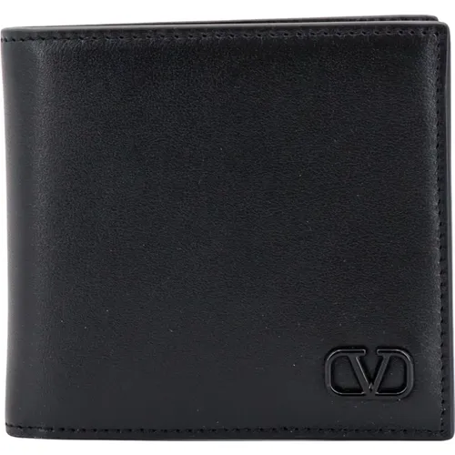 Leather Wallet with VLogo Signature , male, Sizes: ONE SIZE - Valentino Garavani - Modalova