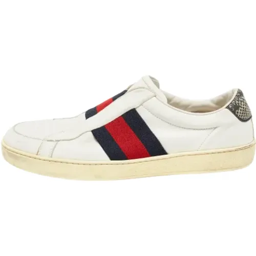 Pre-owned Sneakers, male, , Size: 7 1/2 US Pre-owned Leather sneakers - Gucci Vintage - Modalova