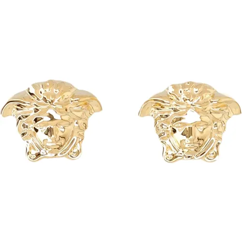 Medusa Stud Earrings, Gold Ss24 , female, Sizes: ONE SIZE - Versace - Modalova