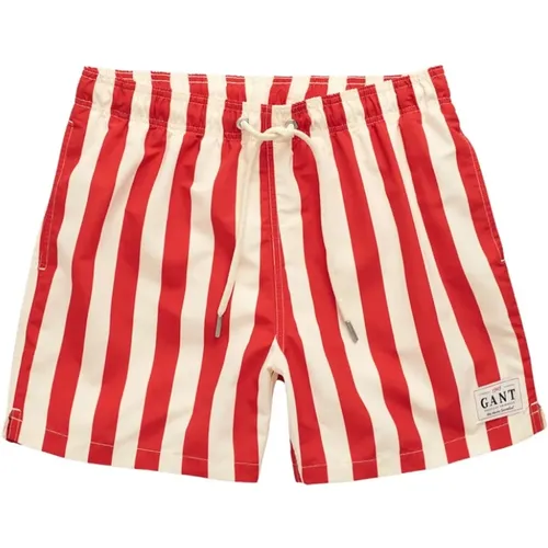 Striped Swim Shorts , male, Sizes: 4XL, S, XL - Gant - Modalova