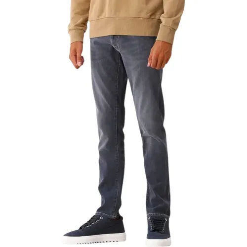 Graue Slim Fit Jeans mit Stretch , Herren, Größe: W30 - Tramarossa - Modalova