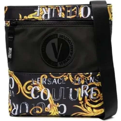 Messenger Bags, male, , Size: ONE SIZE Baroque Print Men`s Shoulder Bag - Versace Jeans Couture - Modalova