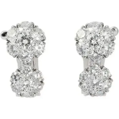 Pre-owned Jewellery, female, , Size: ONE SIZE Pre-owned Platinum earrings - Van Cleef & Arpels Pre-owned - Modalova