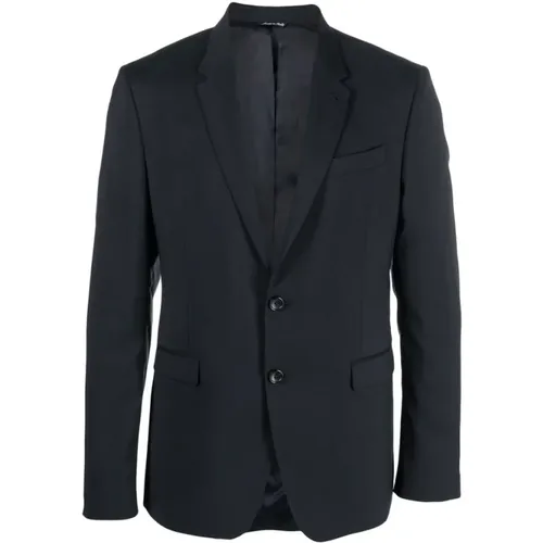 Blazers, male, , Size: 2XL Navy Wool Suit with Notch Lapels - Reveres 1949 - Modalova