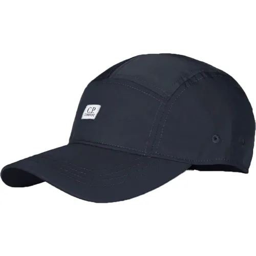 Caps, male, , Size: ONE SIZE Navy Chrome Cap - Stylish and Sun-Protective - C.P. Company - Modalova