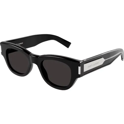 Schwarz/Graue Sonnenbrille SL 573 , Damen, Größe: 49 MM - Saint Laurent - Modalova