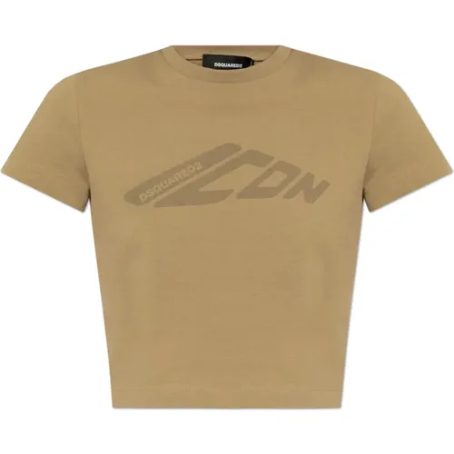 T-Shirt mit bedrucktem Logo - Dsquared2 - Modalova