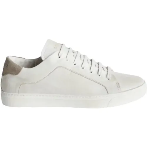 Antiqued Leather Trainers with Rubber Sole , male, Sizes: 11 UK - Dondup - Modalova