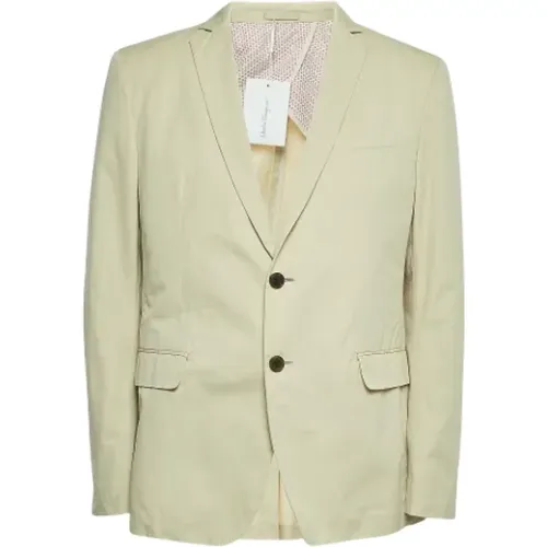 Pre-owned Jackets, female, , Size: M Pre-owned Cotton outerwear - Salvatore Ferragamo Pre-owned - Modalova