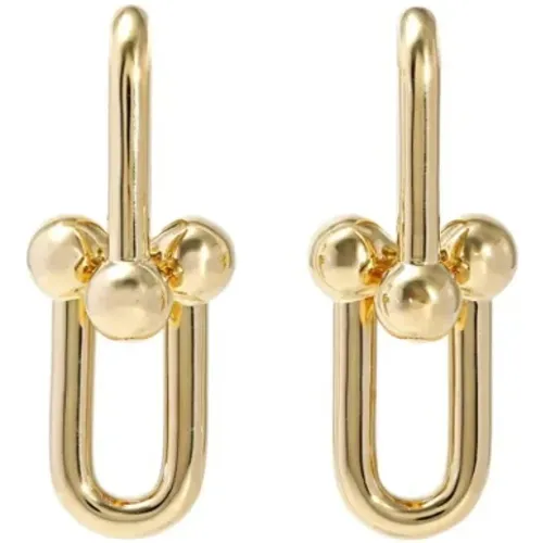 Pre-owned Jewellery, female, , Size: ONE SIZE Pre-owned Gold earrings - Tiffany & Co. Pre-owned - Modalova