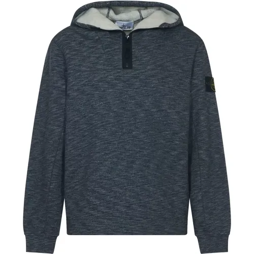 Grauer Hoody Half Zip Pullover - Stone Island - Modalova