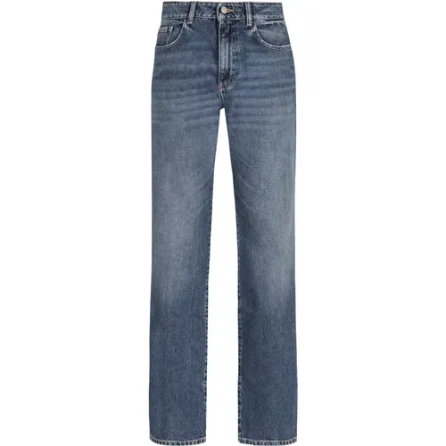 Gerade Jeans mit Rückenlogo , Damen, Größe: W28 - Icon Denim - Modalova