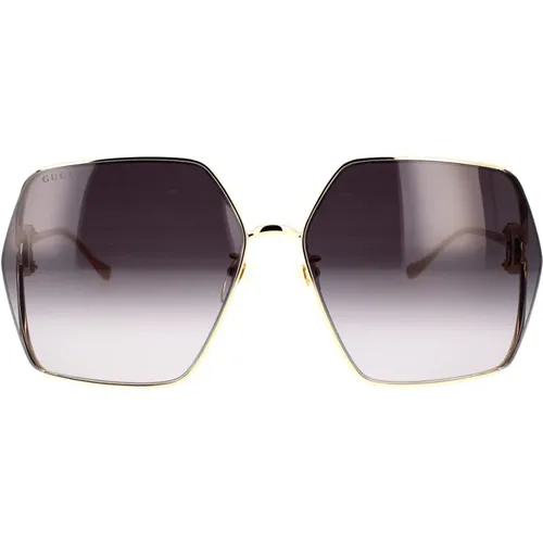Vintage Oversized Square Sunglasses , female, Sizes: 64 MM - Gucci - Modalova