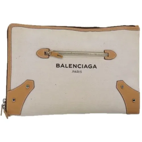 Pre-owned Clutches, female, , Size: ONE SIZE Pre-owned Canvas clutches - Balenciaga Vintage - Modalova