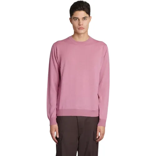 Merino Wool Crewneck Sweater with Ribbed Hem and Cuffs , male, Sizes: XL - Mauro Grifoni - Modalova