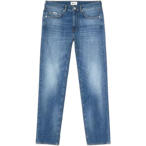Blaue Zip-Knopf-Jeans Vorder- und Gesäßtaschen - GAS - Modalova