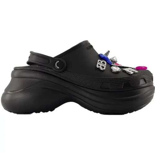 Clogs, female, , Size: 8 US Synthetic Mules - Slip-On Style - Balenciaga - Modalova