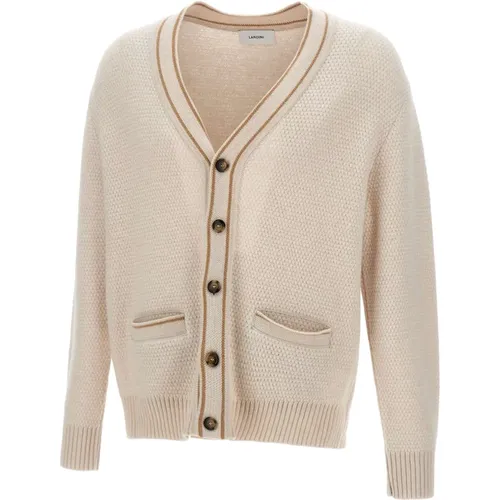 Cardigans, male, , Size: M Wool Cashmere Cardigan Sweater - Lardini - Modalova