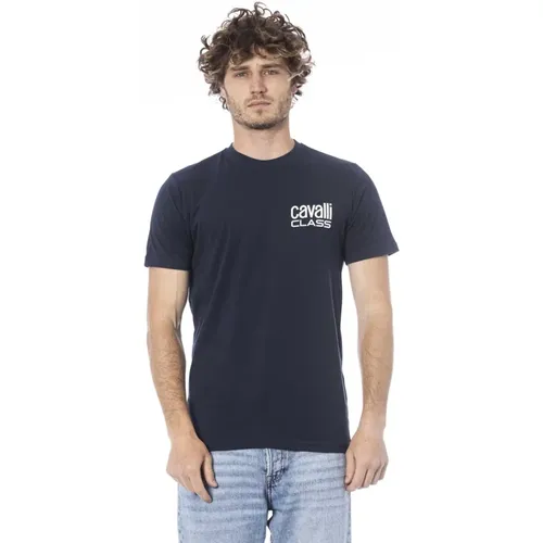 Einfarbiges T-Shirt mit kurzen Ärmeln - Cavalli Class - Modalova