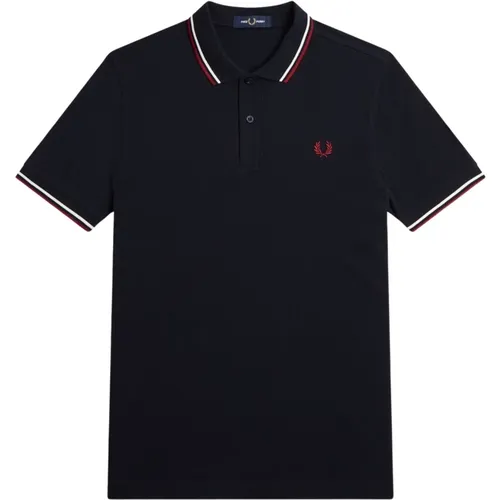 Polo Shirts, male, , Size: S Double Stripe Polo Shirt M3600 - Fred Perry - Modalova