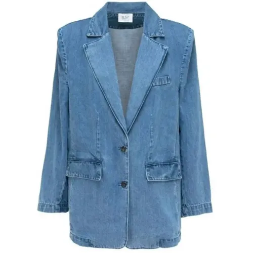 Vintage Wash Denim Oversized Jacket , Damen, Größe: S - MVP wardrobe - Modalova