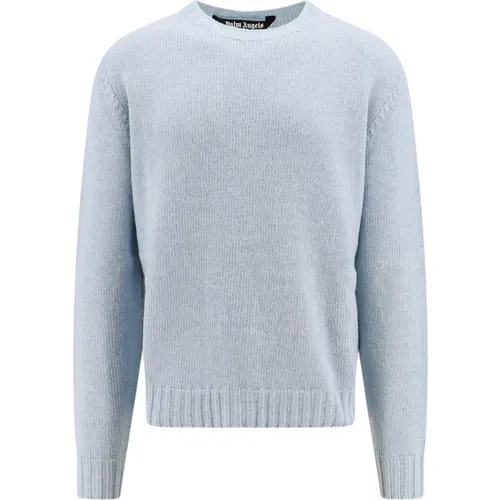 Knitwear with Crew-neck and Long Sleeve , male, Sizes: L, XL, S, M - Palm Angels - Modalova