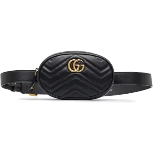 Pre-owned Belt Bags, female, , Size: ONE SIZE Pre-owned Leather shoulder-bags - Gucci Vintage - Modalova