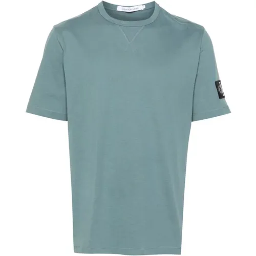 Blaue T-Shirts und Polos von Calvin Klein , Herren, Größe: S - Calvin Klein Jeans - Modalova