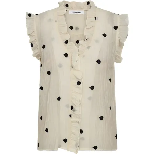 Dropcc Top Blouse with Ruffle Details , female, Sizes: M, XL, S, L - Co'Couture - Modalova
