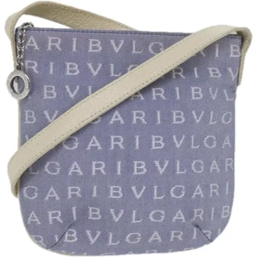 Pre-owned Cross Body Bags, female, , Size: ONE SIZE Pre-owned Canvas shoulder-bags - Bvlgari Vintage - Modalova