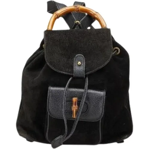 Pre-owned Backpacks, female, , Size: ONE SIZE Pre-owned Leather Backpack - Gucci Vintage - Modalova