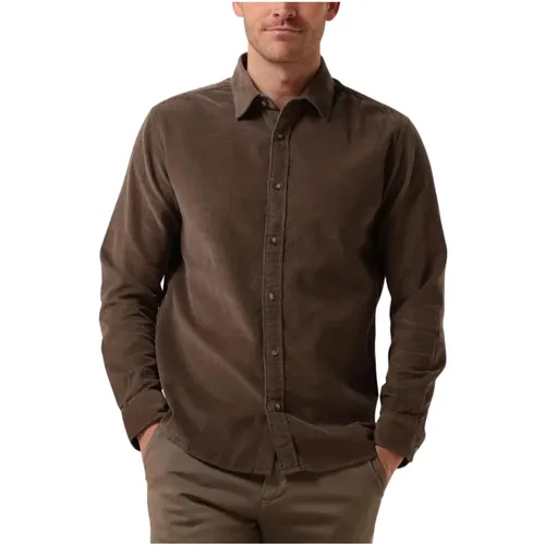 Grünes Cord-Overshirt , Herren, Größe: S - Selected Homme - Modalova