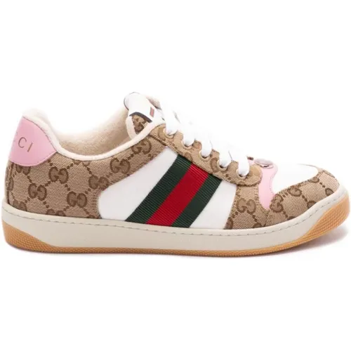 Sneakers, female, , Size: 8 1/2 US Low-top GG Supreme fabric sneakers - Gucci - Modalova