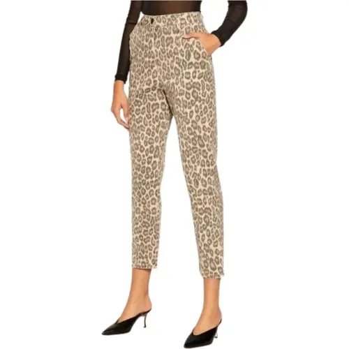 Leopard Print Gerades Jeans , Damen, Größe: XS - Twinset - Modalova