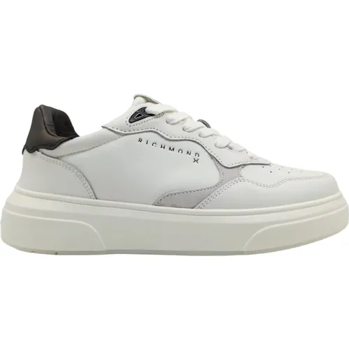 Weiße Leder-Plateau-Sneakers , Herren, Größe: 40 EU - John Richmond - Modalova