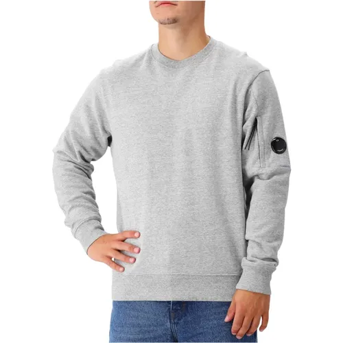 Grauer Lens Sweatshirt Winter Stil , Herren, Größe: 3XL - C.P. Company - Modalova